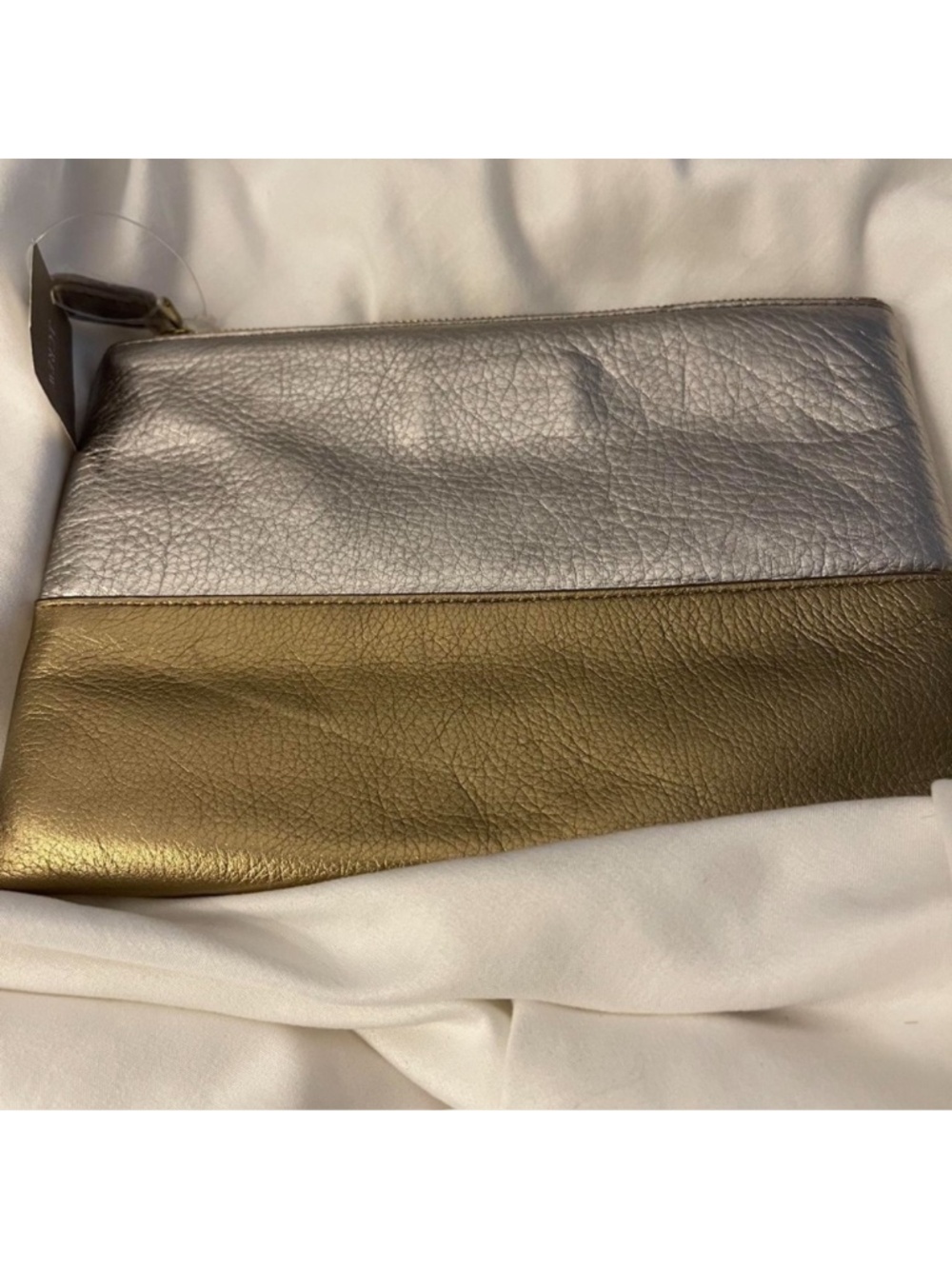 J.Crew Metallic Two Tone Envelope Clutch Bag Purse New